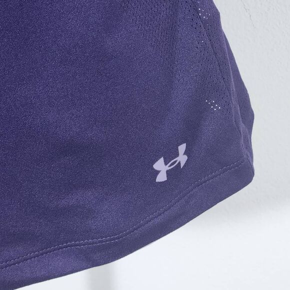 Under Armour Purple Activewear Top Size Medium UA Purple Fitted Athletic Tee - Picture 6 of 9